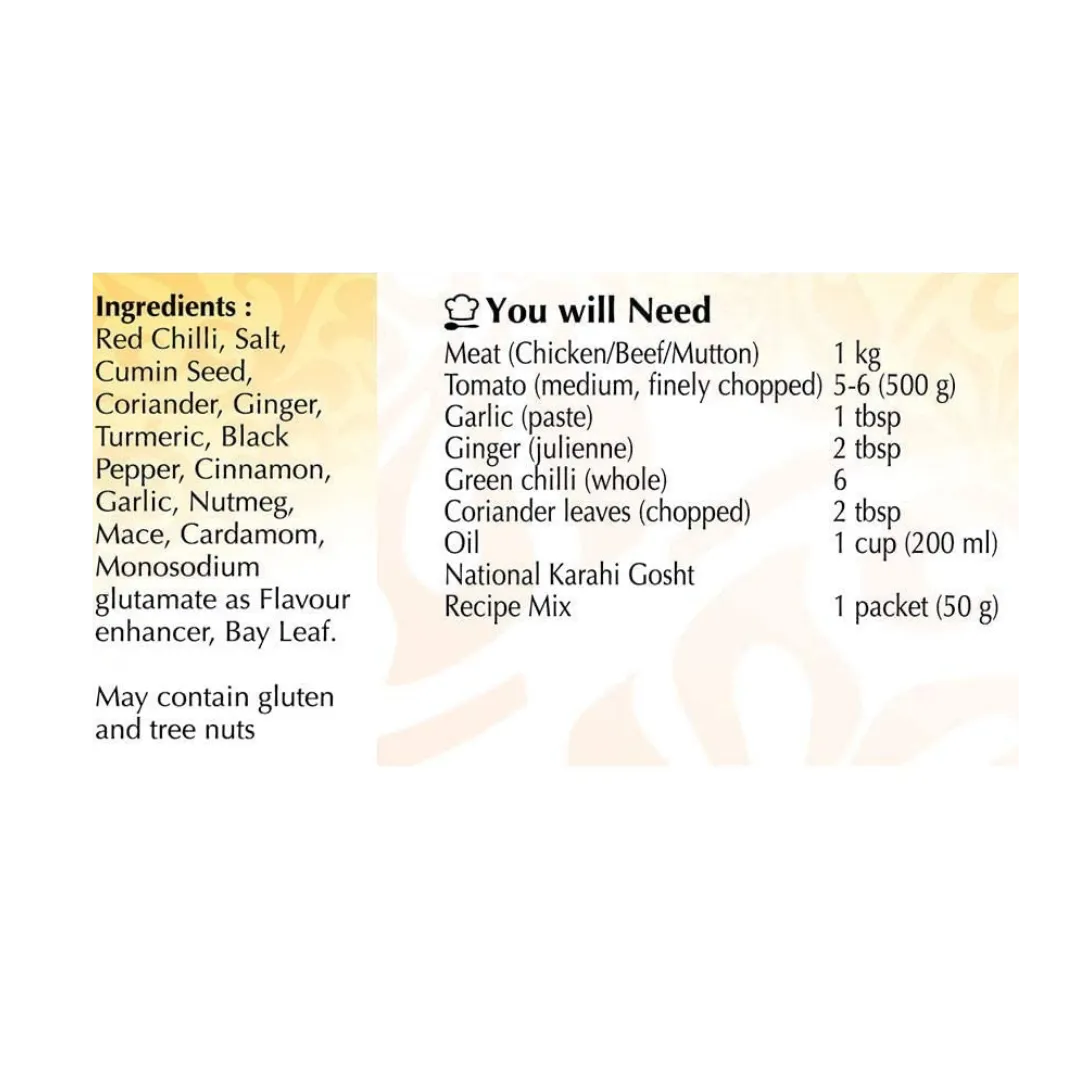 National Karahi Gosht Recipe Mix buy online USA - 4