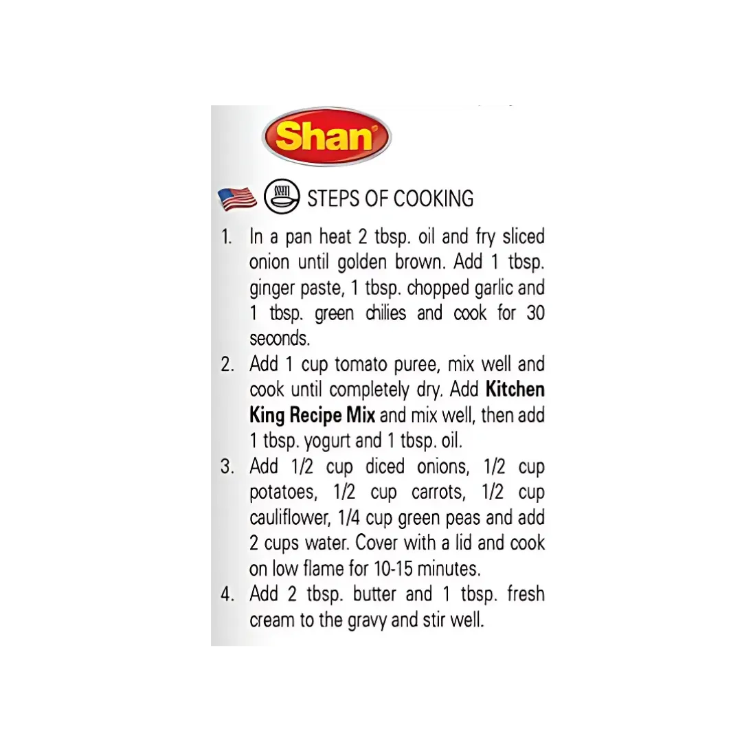 Shan Kitchen King Recipe & Seasoning Mix buy online USA - 2